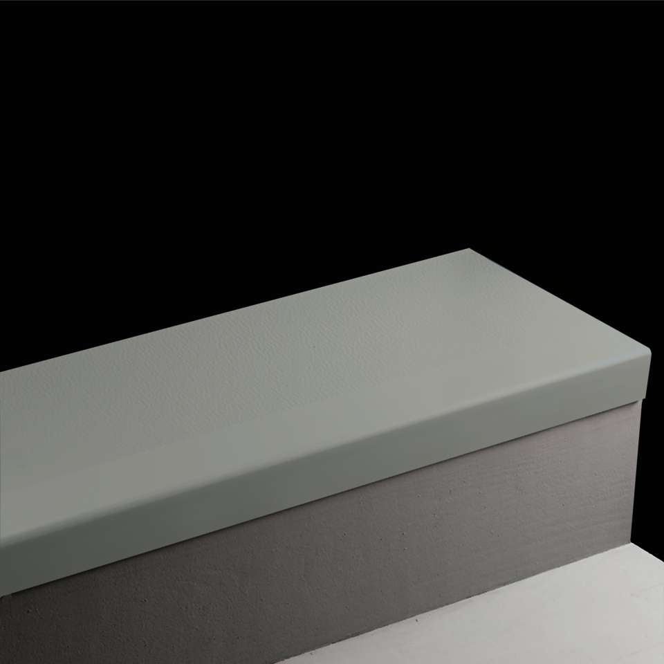 Tarkett - Marche d'escalier en caoutchouc Angle Fit - HMNT 92 SQ Hammered #92 Blue Lagoon No insert 42"
