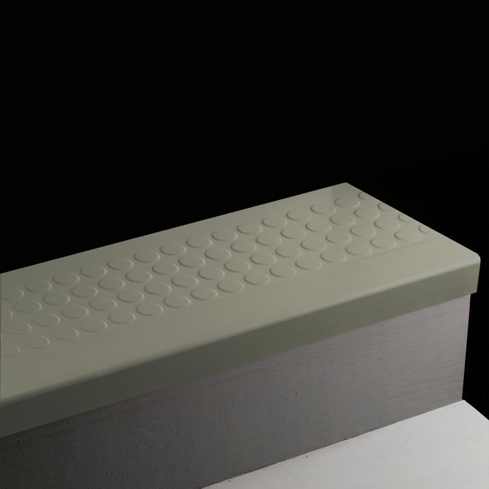 Tarkett - Marche d'escalier en caoutchouc Angle Fit Raised Round #86 Hunter Green 60"