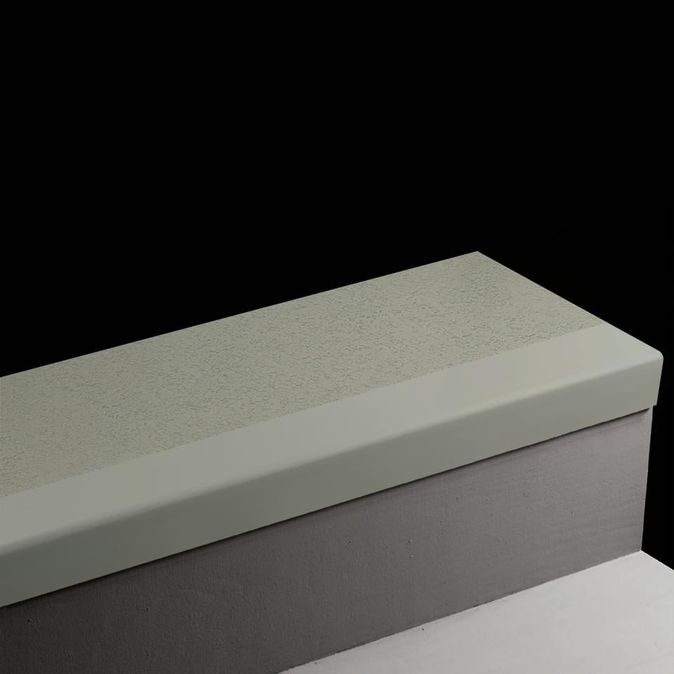 Tarkett - Marche d'escalier en caoutchouc Angle Fit Rice Paper #TG6 Mink avec Insert 48"