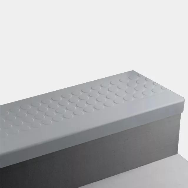 Tarkett - Marche d'escalier en caoutchouc Angle Fit - RNRD 262 SQ Raised Round 262 Drizzle - sans insert 42" ||RNRD26242 - Ceramed