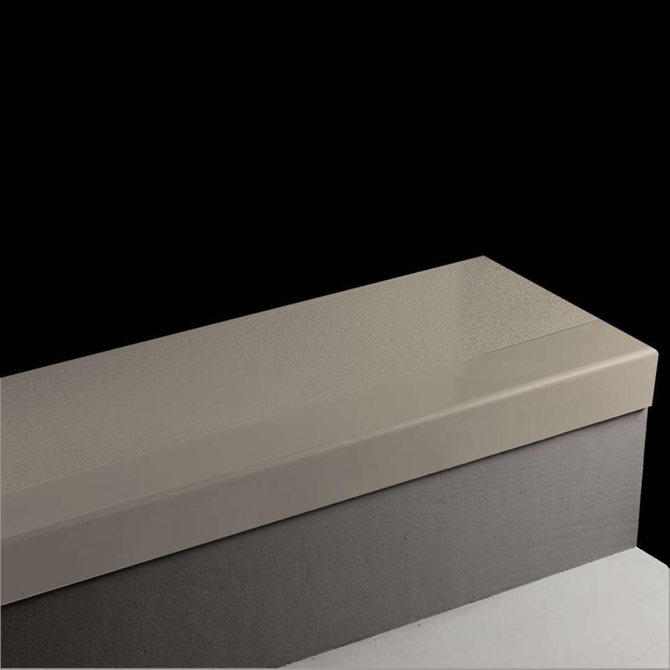 Tarkett - Marche d'escalier en caoutchouc Angle Fit - VICFLNT 55 SQ FastLane #55 Silver Grey Black grit tape 48"