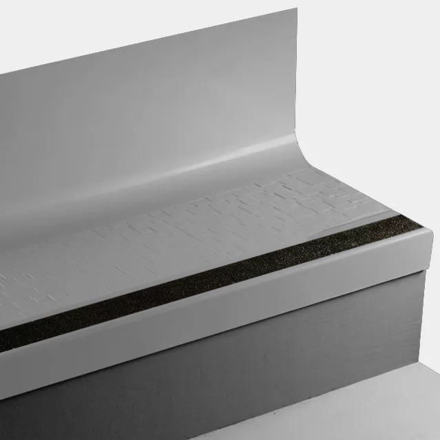 Tarkett - Marche d'escalier en caoutchouc Angle Fit - VICUBT VK7 SQ Cubis VK7 Mt Rainier - avec insert de ruban antidérapant noir 48" ||VICUBTVK748 - Ceramed