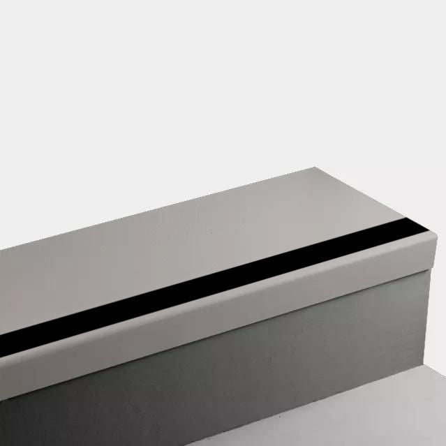 Tarkett - Marche d'escalier en caoutchouc Angle Fit - VIHMNTDS 32 SQ Hammered (profondeur élargie) 32 Pebble - avec insert en caoutchouc 40 Black 60" ||VIHMNTDS3260 - Ceramed
