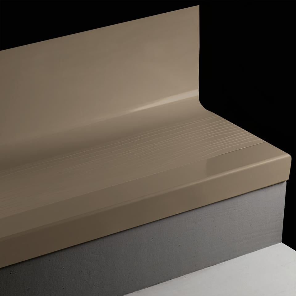 Tarkett - Marche d'escalier en caoutchouc avec contremarche intégrée Angle Fit Bamboo #101 Seaweed 54"