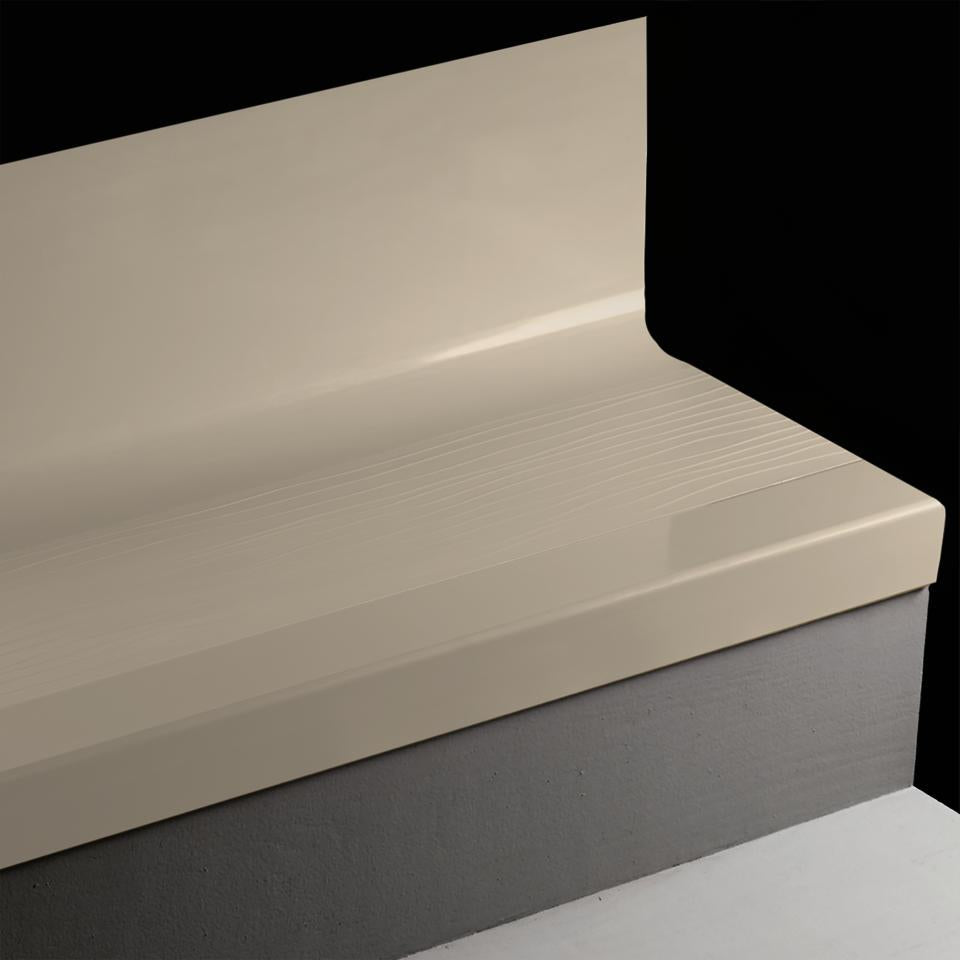Tarkett - Marche d'escalier en caoutchouc avec contremarche intégrée Angle Fit Bamboo #22 Pearl 60"