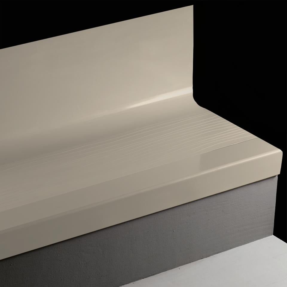 Tarkett - Marche d'escalier en caoutchouc avec contremarche intégrée Angle Fit Bamboo #24 Grey Haze avec Insert 72"