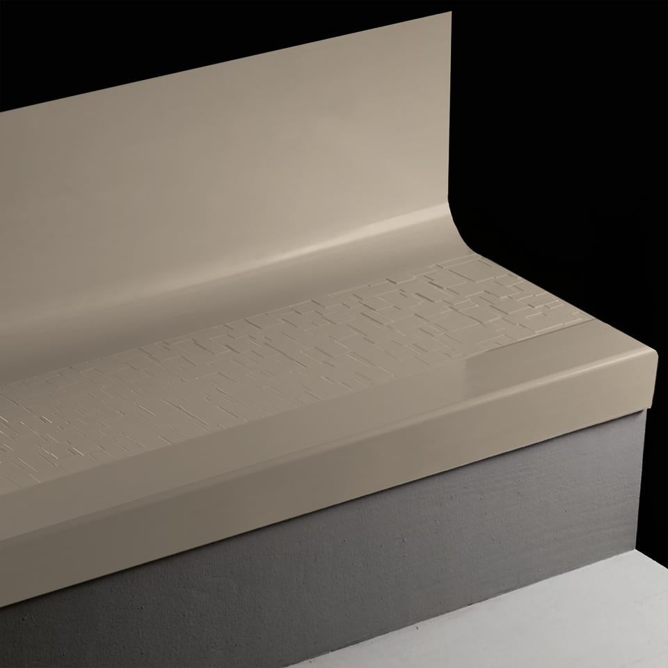 Tarkett - Tarkett - Marche d'escalier en caoutchouc avec contremarche intégrée Angle Fit Cubis #121 Cement 54"