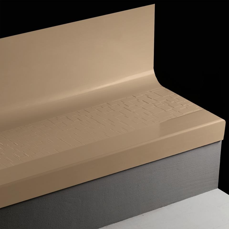 Tarkett - Tarkett - Marche d'escalier en caoutchouc avec contremarche intégrée Angle Fit Cubis #130 Sisal 48"