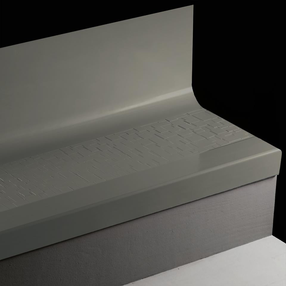 Tarkett - Marche d'escalier en caoutchouc avec contremarche intégrée Angle Fit Cubis #72 Harbour avec Insert 48"