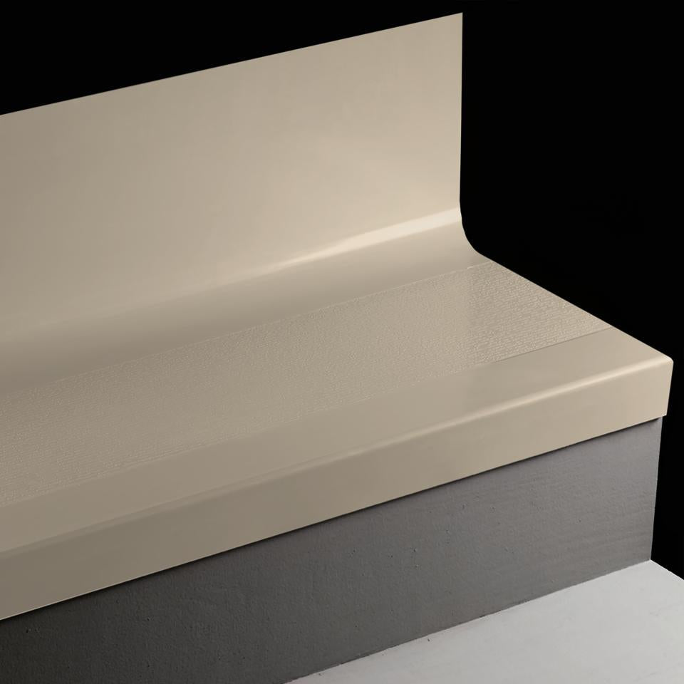 Tarkett - Marche d'escalier en caoutchouc avec contremarche intégrée Angle Fit FastLane #22 Pearl avec bande antidérapante 60"