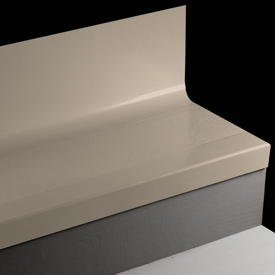 Tarkett - Marche d'escalier en caoutchouc avec contremarche intégrée Angle Fit FastLane #31 Zephyr avec bande antidérapante 60"