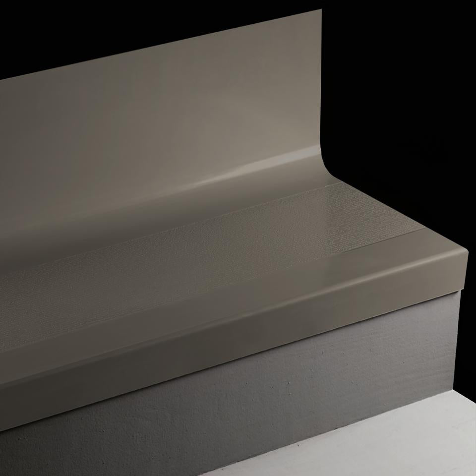 Tarkett - Marche d'escalier en caoutchouc avec contremarche intégrée Angle Fit FastLane #40 Black 48"