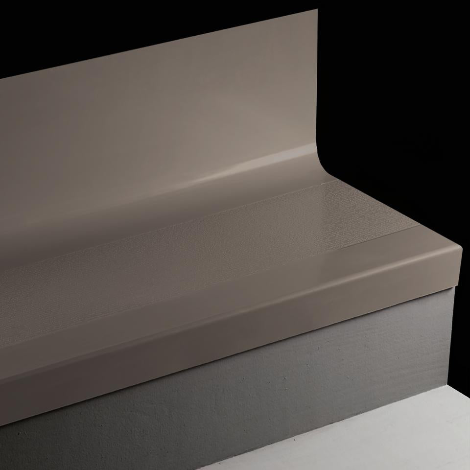 Tarkett - Marche d'escalier en caoutchouc avec contremarche intégrée Angle Fit FastLane #47 Brown 60"