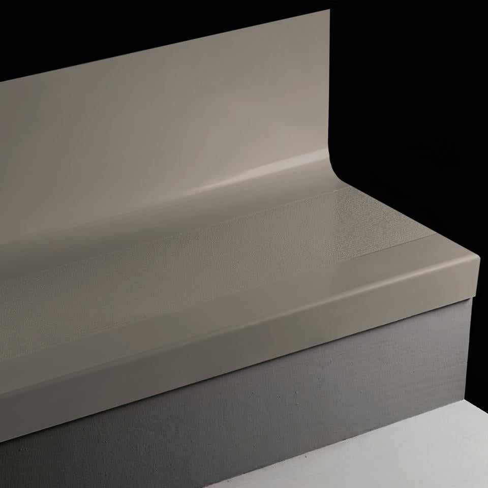Tarkett - Marche d'escalier en caoutchouc avec contremarche intégrée Angle Fit FastLane #48 Grey 42"