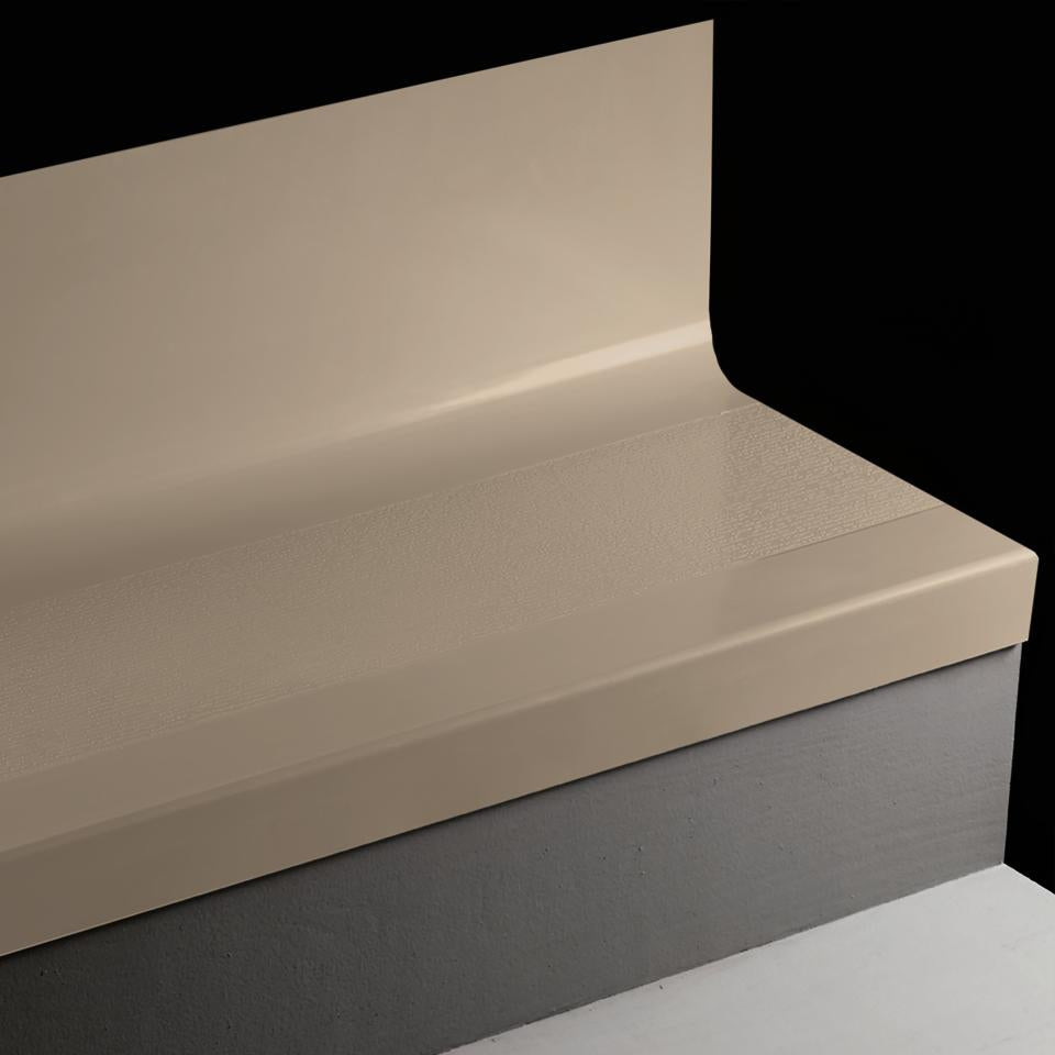 Tarkett - Marche d'escalier en caoutchouc avec contremarche intégrée Angle Fit FastLane #49 Beige avec Insert 42"