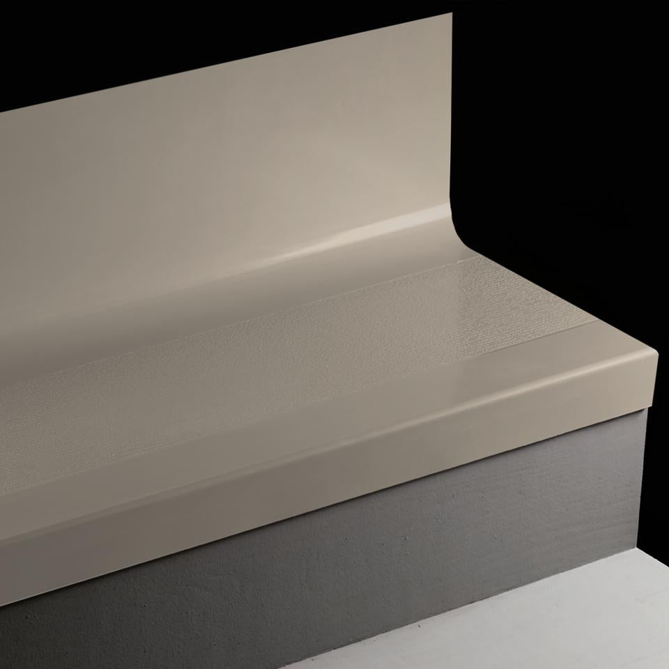 Tarkett - Marche d'escalier en caoutchouc avec contremarche intégrée Angle Fit FastLane #55 Silver Grey 60"