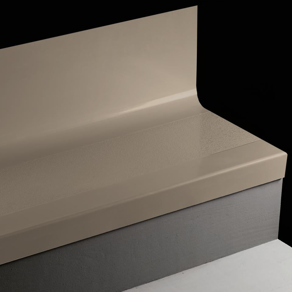 Tarkett - Marche d'escalier en caoutchouc avec contremarche intégrée Angle Fit FastLane #80 Fawn 36"