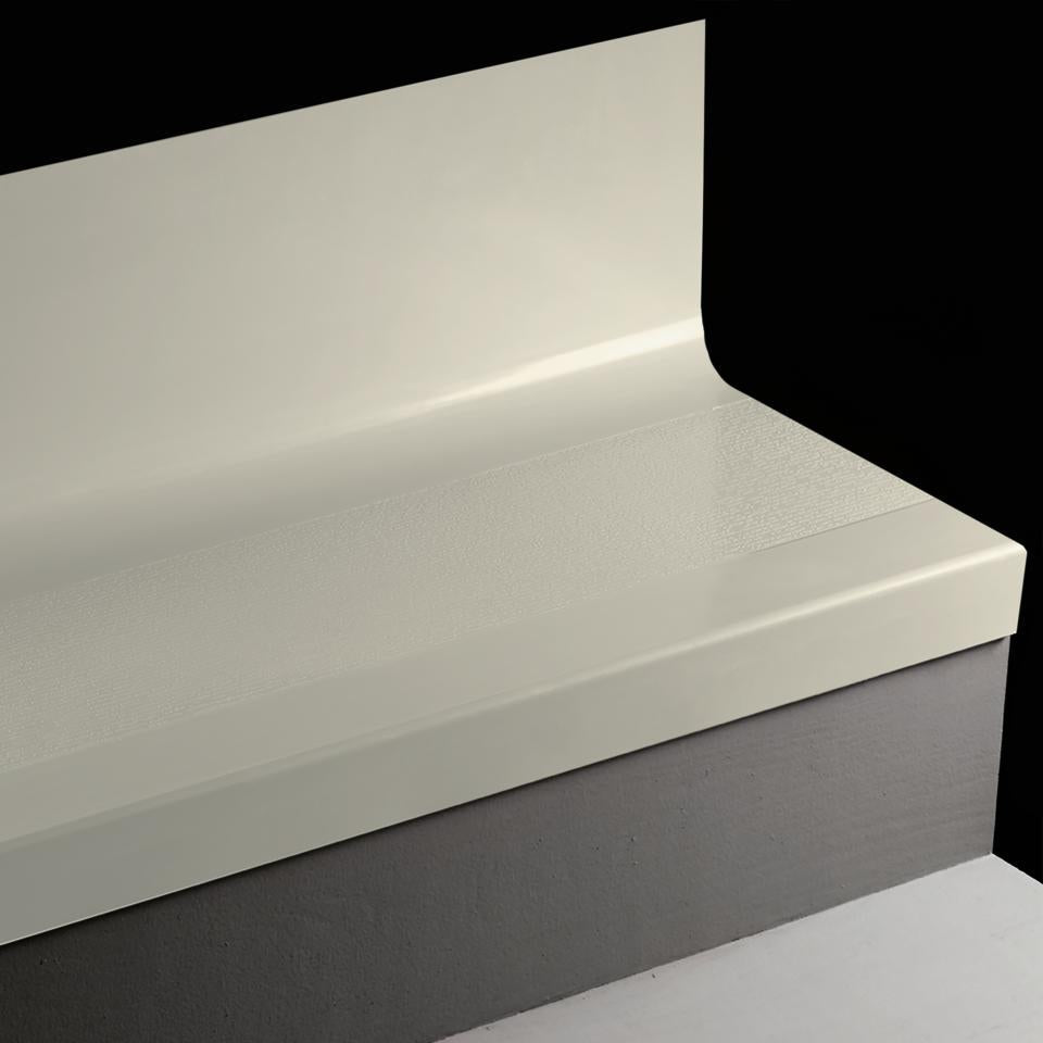 Tarkett - Marche d'escalier en caoutchouc avec contremarche intégrée Angle Fit FastLane #TG1 Snowbound avec Bande antidérapante 60"