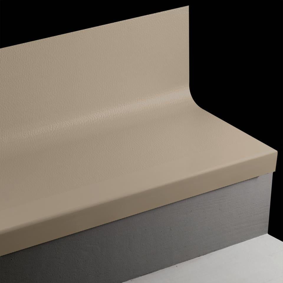 Tarkett - Marche d'escalier en caoutchouc avec contremarche intégrée Angle Fit Hammered #101 Seaweed 48"