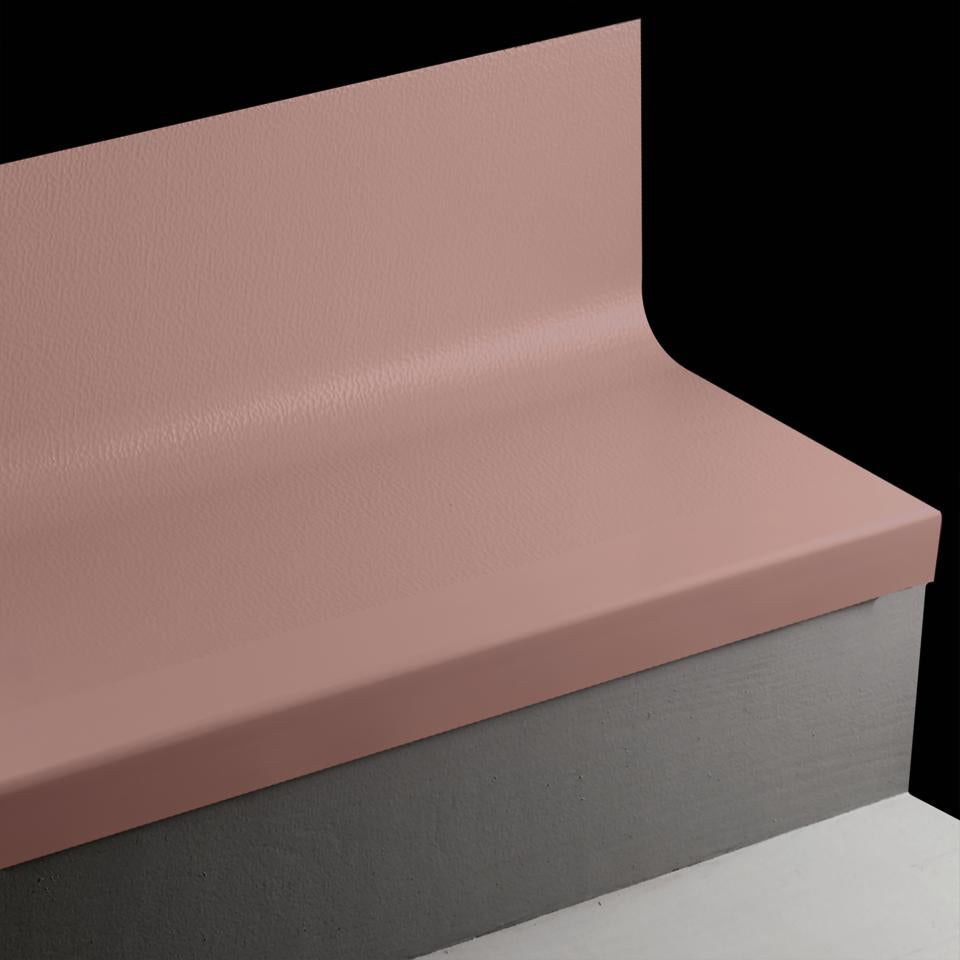 Tarkett - Marche d'escalier en caoutchouc avec contremarche intégrée Angle Fit Hammered #163 Salsa 36"