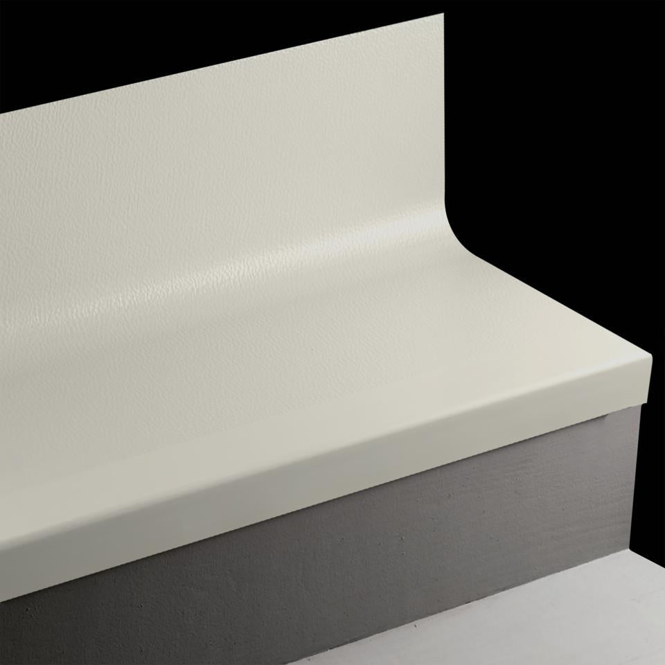 Tarkett - Marche d'escalier en caoutchouc avec contremarche intégrée Angle Fit Hammered #21 Platinum 42"