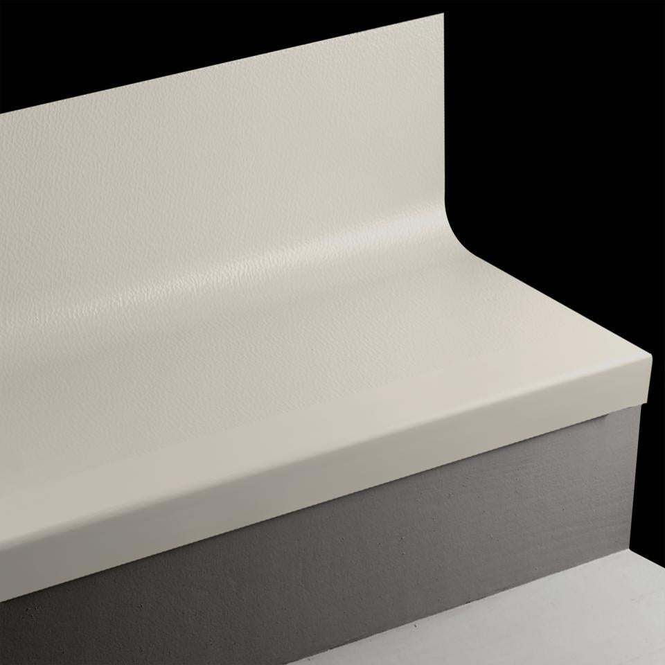 Tarkett - Marche d'escalier en caoutchouc avec contremarche intégrée Angle Fit Hammered #23 Vapor Grey 48"