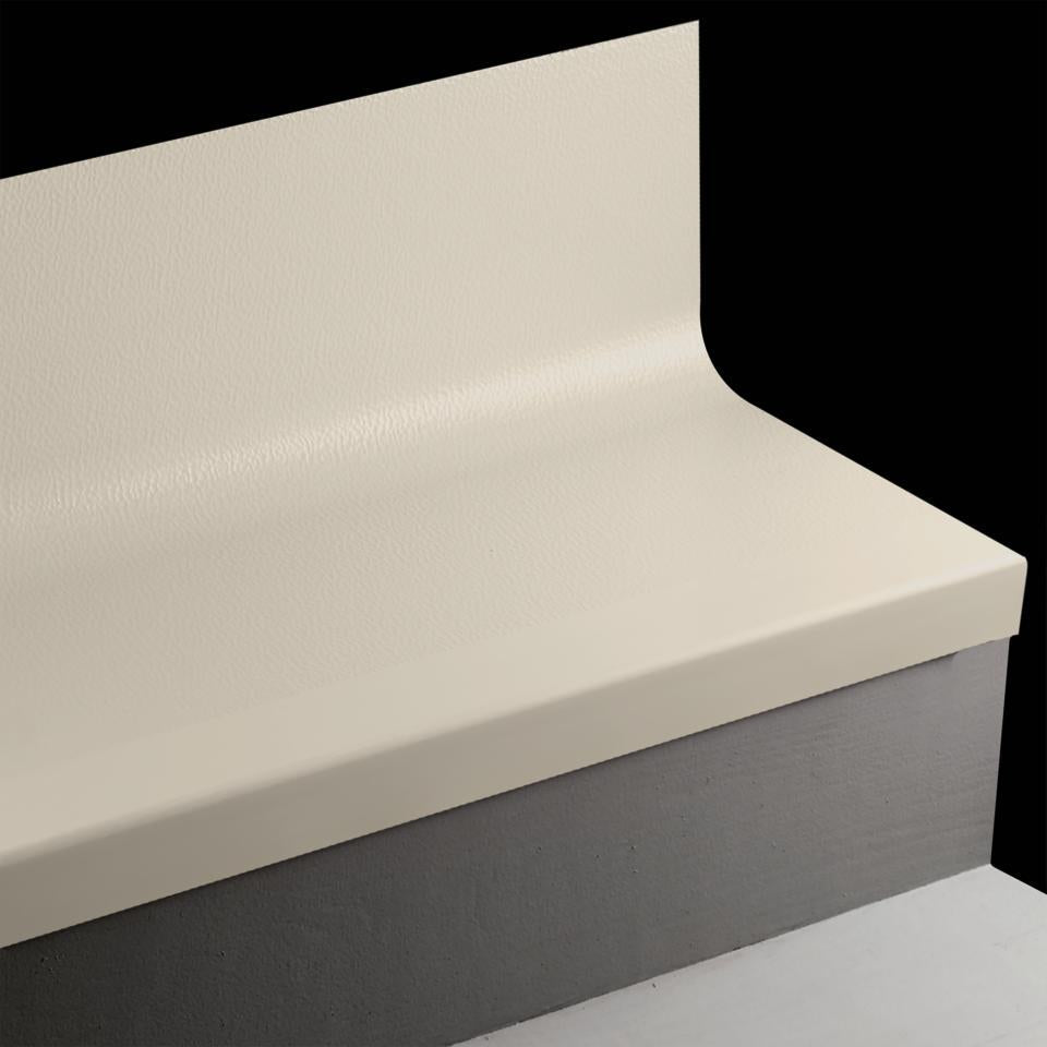 Tarkett - Marche d'escalier en caoutchouc avec contremarche intégrée Angle Fit Hammered #24 Grey Haze 42"