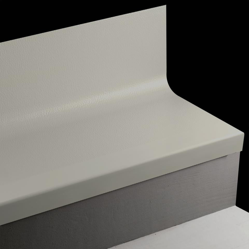 Tarkett - Marche d'escalier en caoutchouc avec contremarche intégrée Angle Fit Hammered #28 Medium Grey 42"