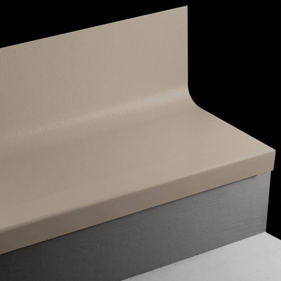 Tarkett - Marche d'escalier en caoutchouc avec contremarche intégrée Angle Fit Hammered #283 Toast 72"