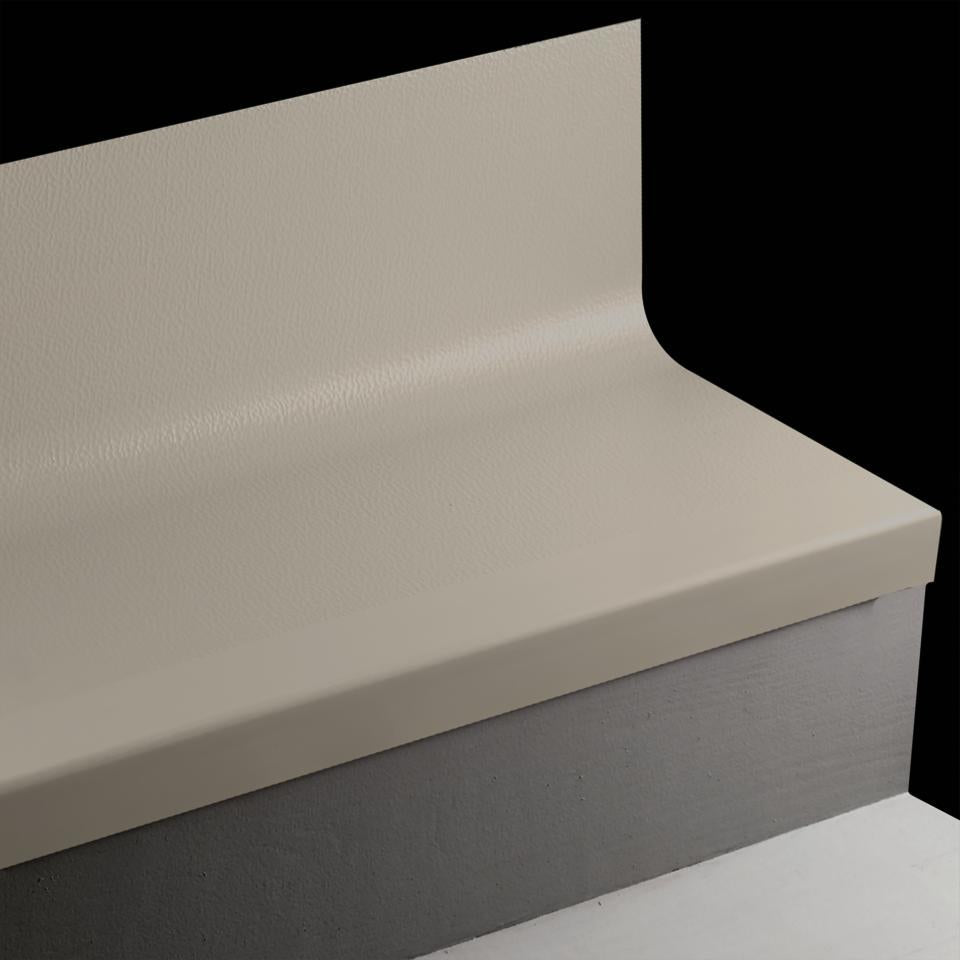 Tarkett - Marche d'escalier en caoutchouc avec contremarche intégrée Angle Fit Hammered #29 Moon Rock 96"