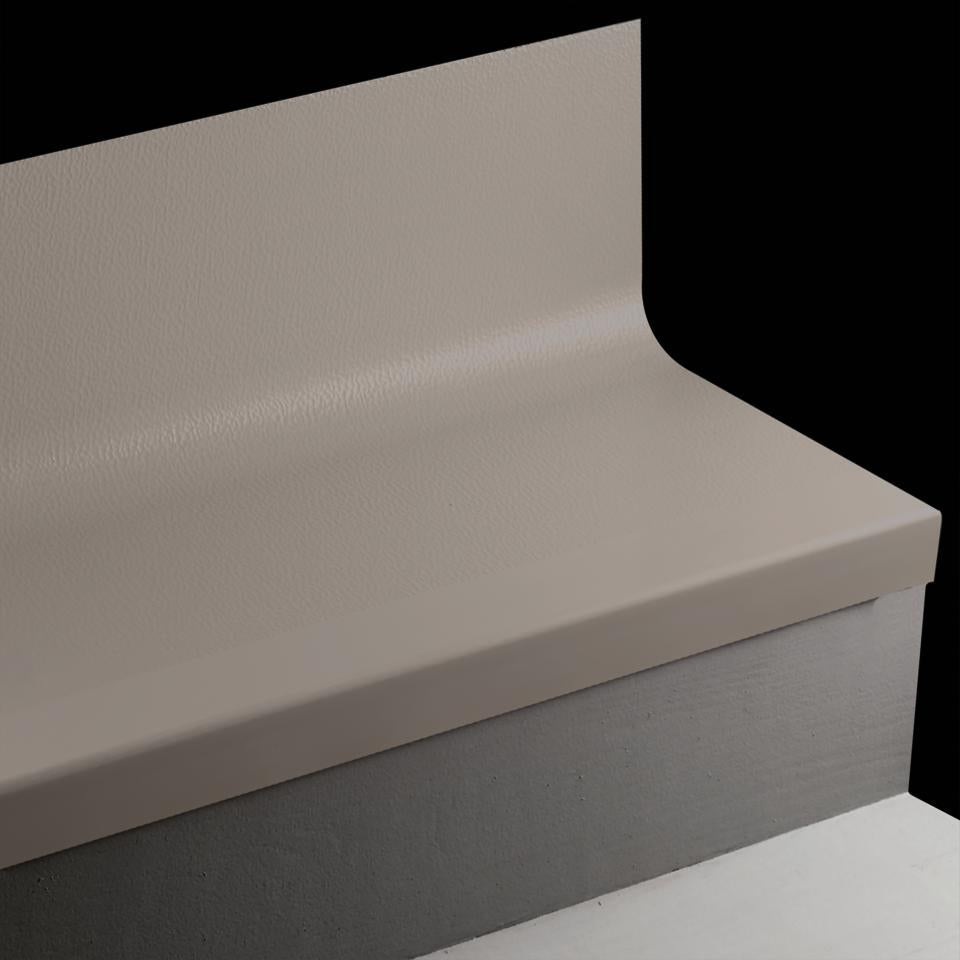 Tarkett - Marche d'escalier en caoutchouc avec contremarche intégrée Angle Fit Hammered #47 Brown 72"