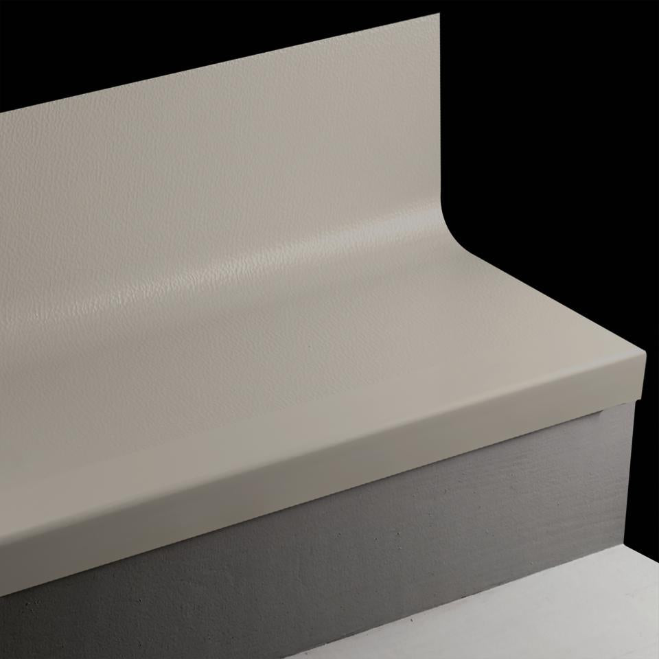 Tarkett - Marche d'escalier en caoutchouc avec contremarche intégrée Angle Fit Hammered #48 Grey 72"