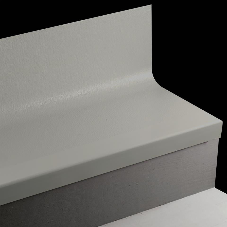 Tarkett - Marche d'escalier en caoutchouc avec contremarche intégrée Angle Fit Hammered #71 Storm Cloud 72"