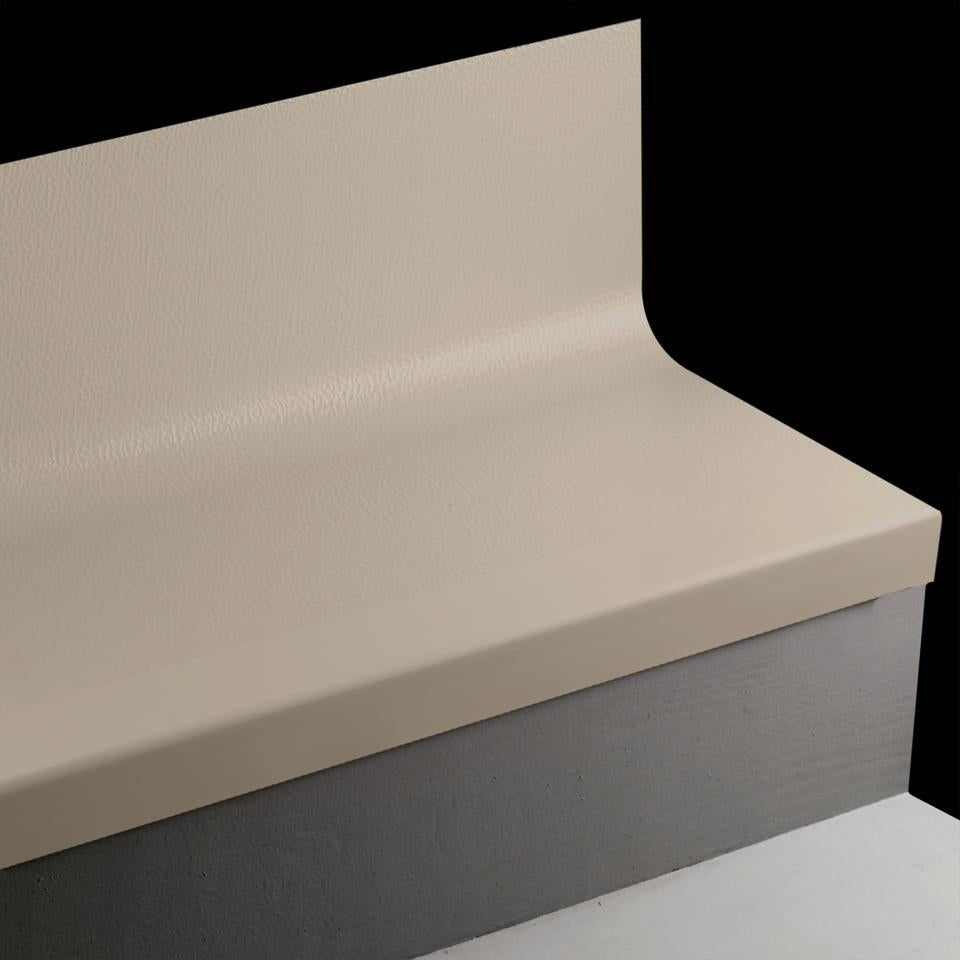 Tarkett - Marche d'escalier en caoutchouc avec contremarche intégrée Angle Fit Hammered #80 Fawn 36"