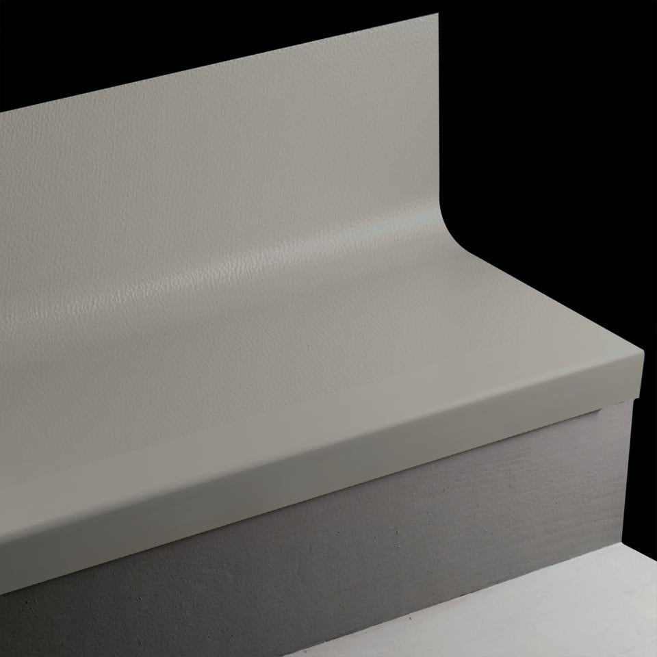 Tarkett - Marche d'escalier en caoutchouc avec contremarche intégrée Angle Fit Hammered #TA6 Bedrock 36"