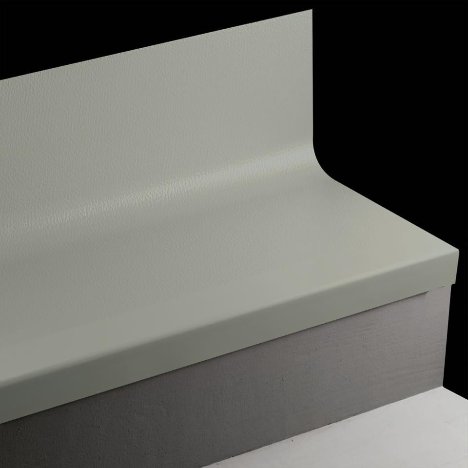 Tarkett - Marche d'escalier en caoutchouc avec contremarche intégrée Angle Fit Hammered #TG6 Mink 48"