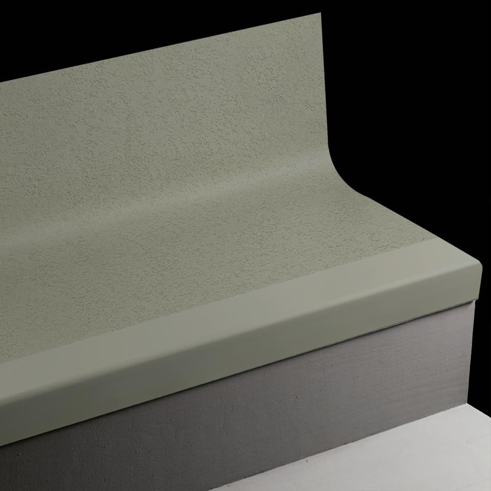 Tarkett - Marche d'escalier en caoutchouc avec contremarche intégrée Angle Fit Rice Paper #86 Hunter Green avec Insert 48"
