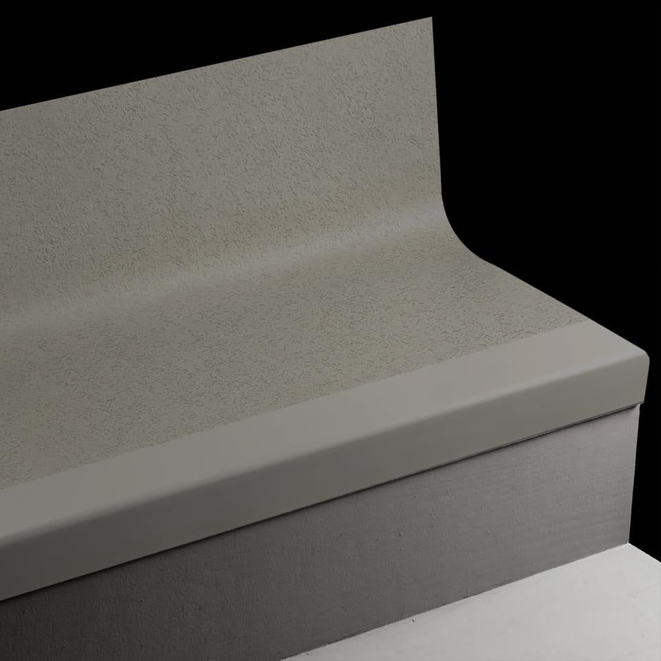 Tarkett - Marche d'escalier en caoutchouc avec contremarche intégrée Angle Fit Rice Paper #TA9 Indigo 48"