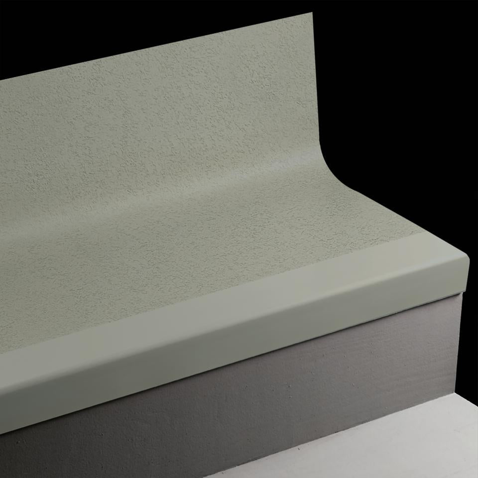 Tarkett - Marche d'escalier en caoutchouc avec contremarche intégrée Angle Fit Rice Paper #TG6 Mink avec Insert 48"