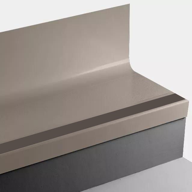 Tarkett - Marche d'escalier en caoutchouc avec contremarche intégrée Angle Fit - VICFLNTRS 49 SQ Fast Lane 49 Beige - avec insert en caoutchouc 47 Brown 72" ||VICFLNTRS4972 - Ceramed