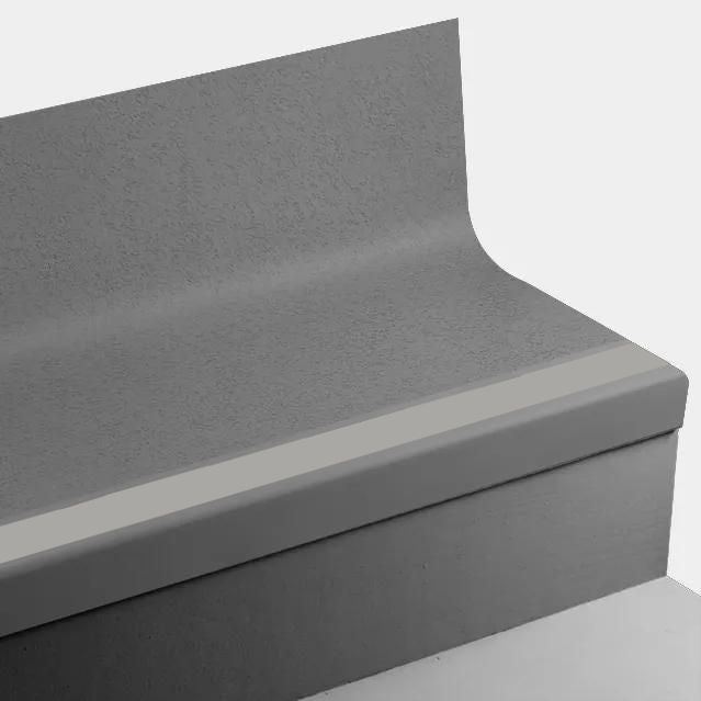 Tarkett - Marche d'escalier en caoutchouc avec contremarche intégrée Angle Fit - VIFRPANTRSPS VG1 SQ Rice Paper VG1 Forks Falls - avec insert en caoutchouc 55 Silver Grey 60" ||VIFRPANTRSPSVG160 - Ceramed