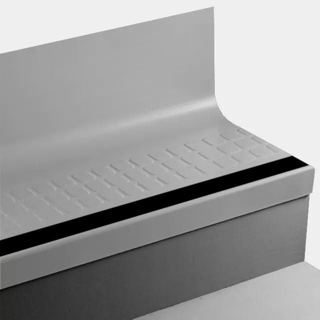 Tarkett - Marche d'escalier en caoutchouc avec contremarche intégrée Angle Fit - VIRNSQTRS VK7 SQ Raised Square VK7 Mt. Rainier - avec insert en caoutchouc 40 Noir 54" ||VIRNSQTRSVK754 - Ceramed