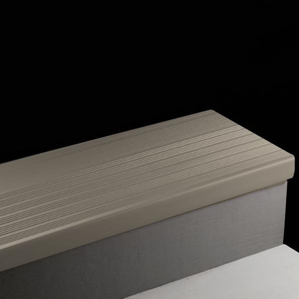 Tarkett - Vinyl Stair Treads #29 Moon Rock nez rond Safe-T-Rib avec Bande antidérapante noir 3'
