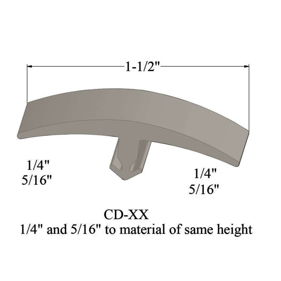 Tarkett - Moulures en T - CD 01 1/4 and 5/16" to material of same height" #1 Snow White 12'