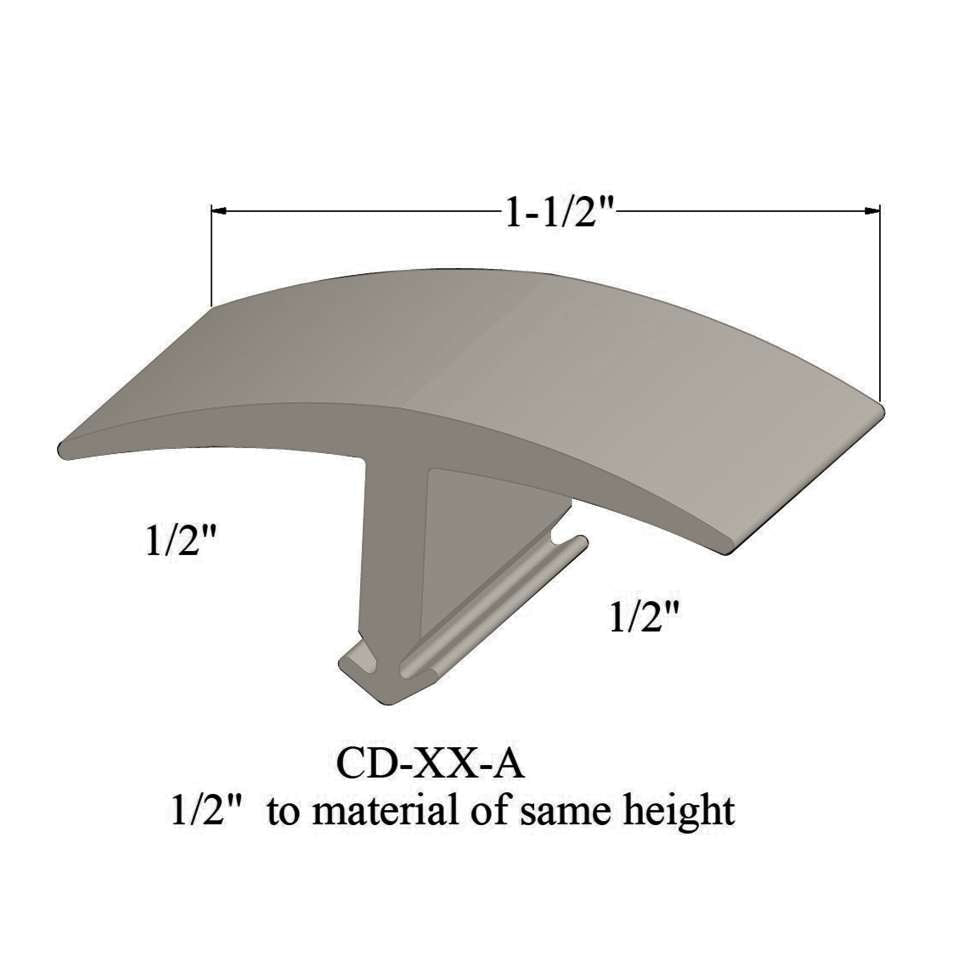 Tarkett - Moulures en T - CD 01 A 1/2" to material of same height #1 Snow White 12'