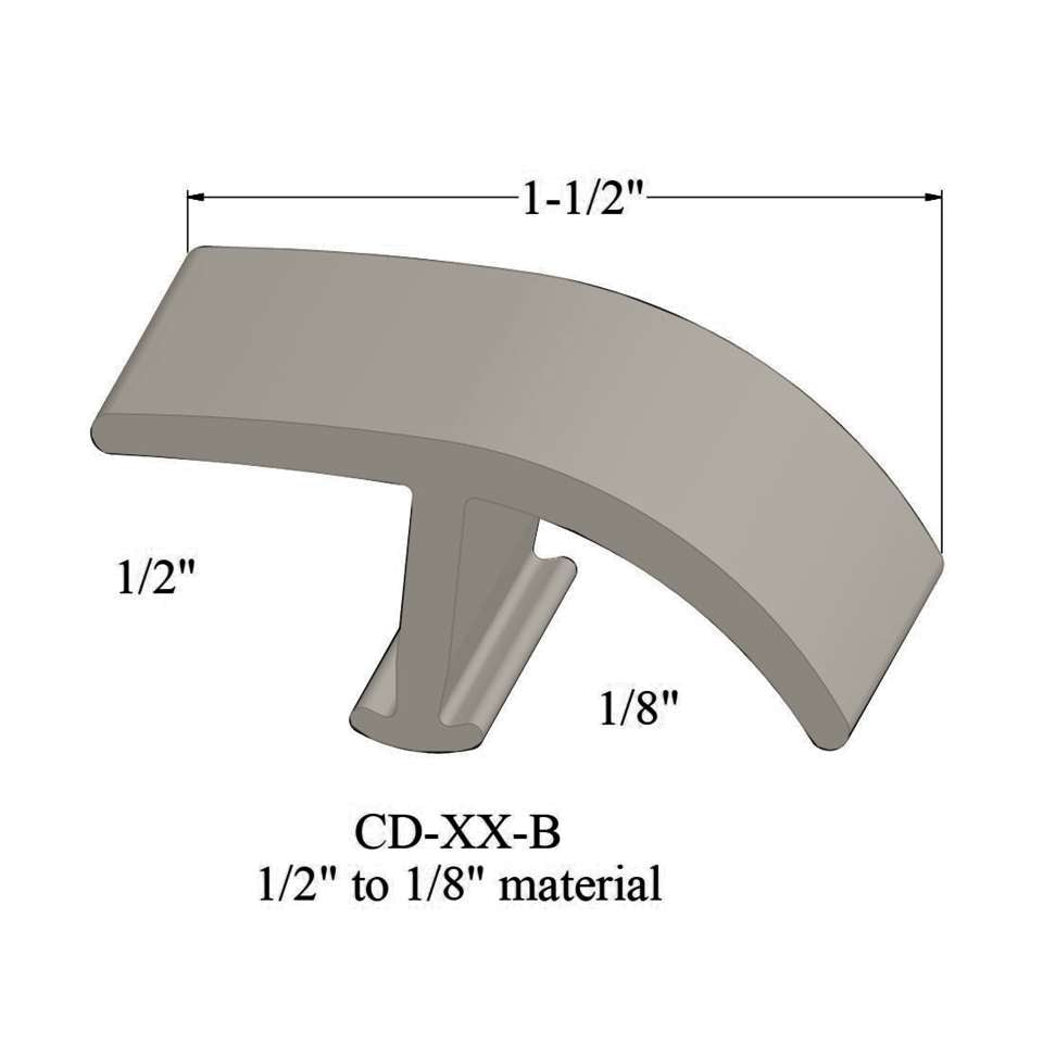 Tarkett - Moulures en T - CD 01 B 1/2" to 1/8" material #1 Snow White 12'