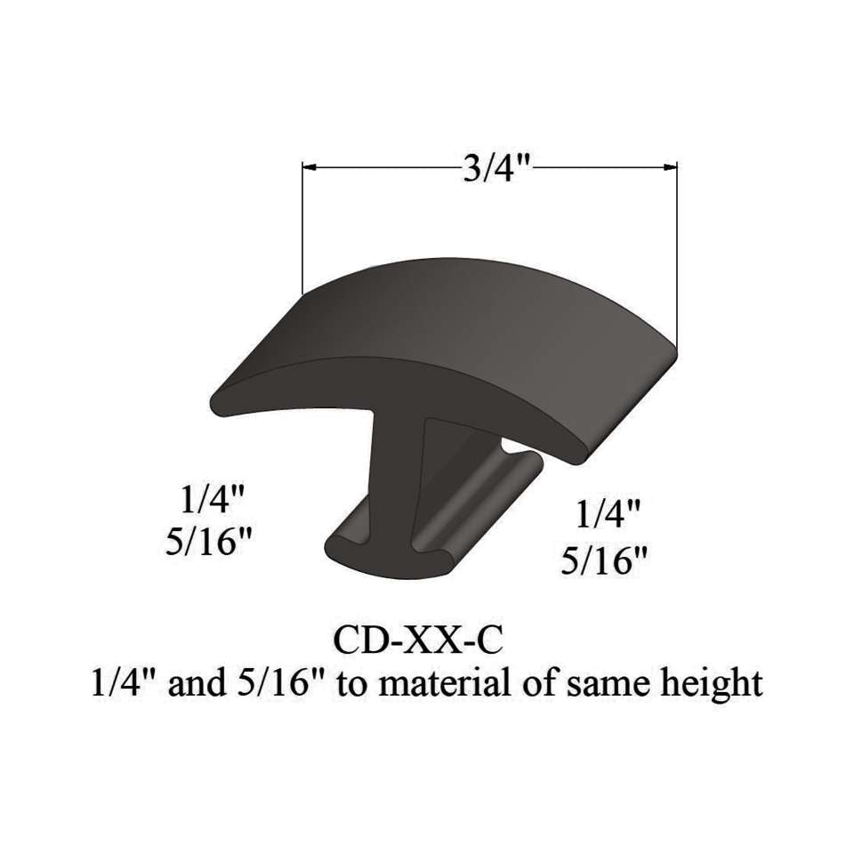 Tarkett - Moulures en T - CD 167 C 1/4 and 5/16" to material of same height" #167 Fudge 12'