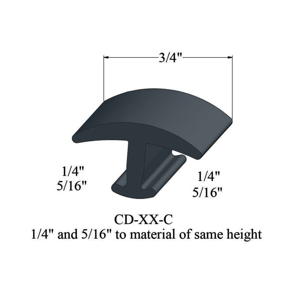 Tarkett - Moulures en T - CD 18 C 1/4 and 5/16" to material of same height" #18 Navy Blue 12'