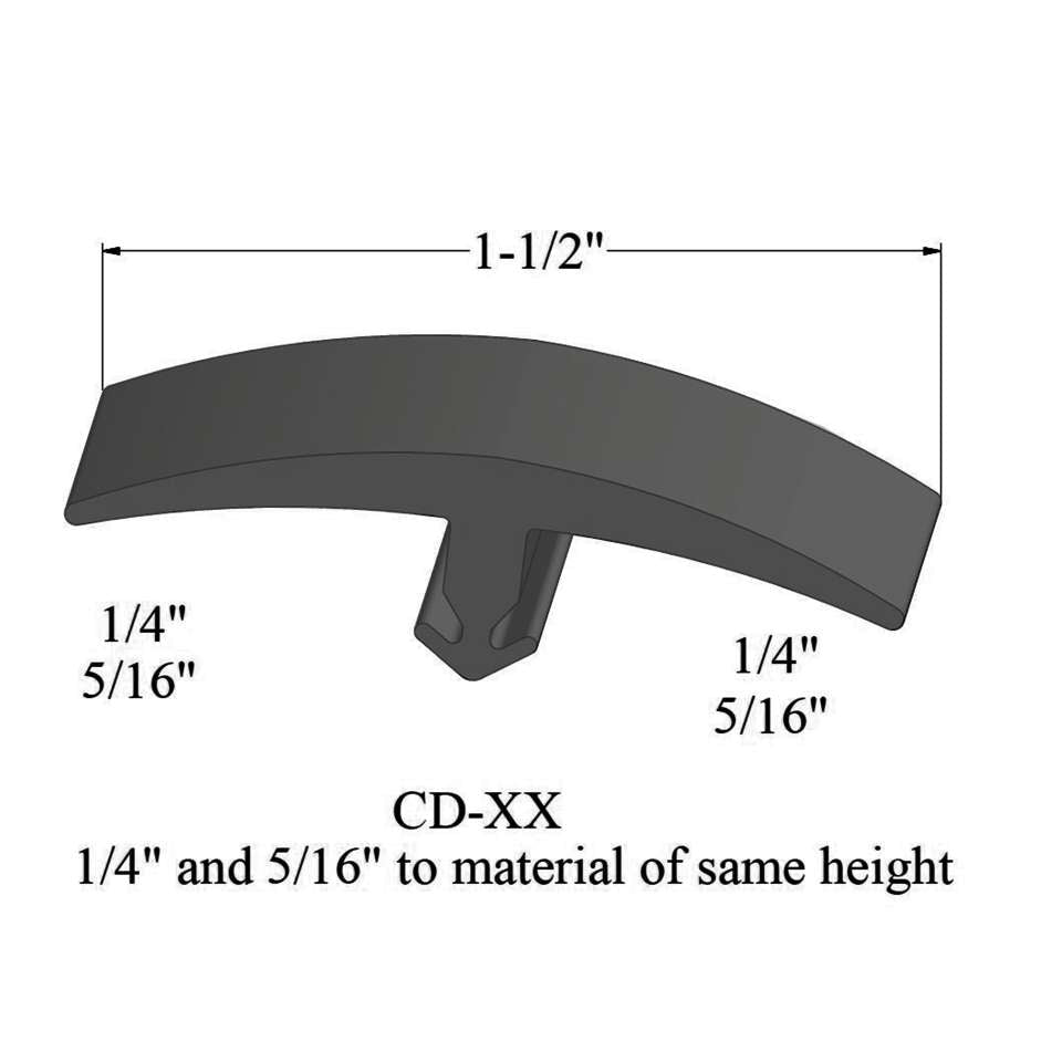 Tarkett - Moulures en T - CD 20 1/4 and 5/16" to material of same height" #20 Charcoal 12'