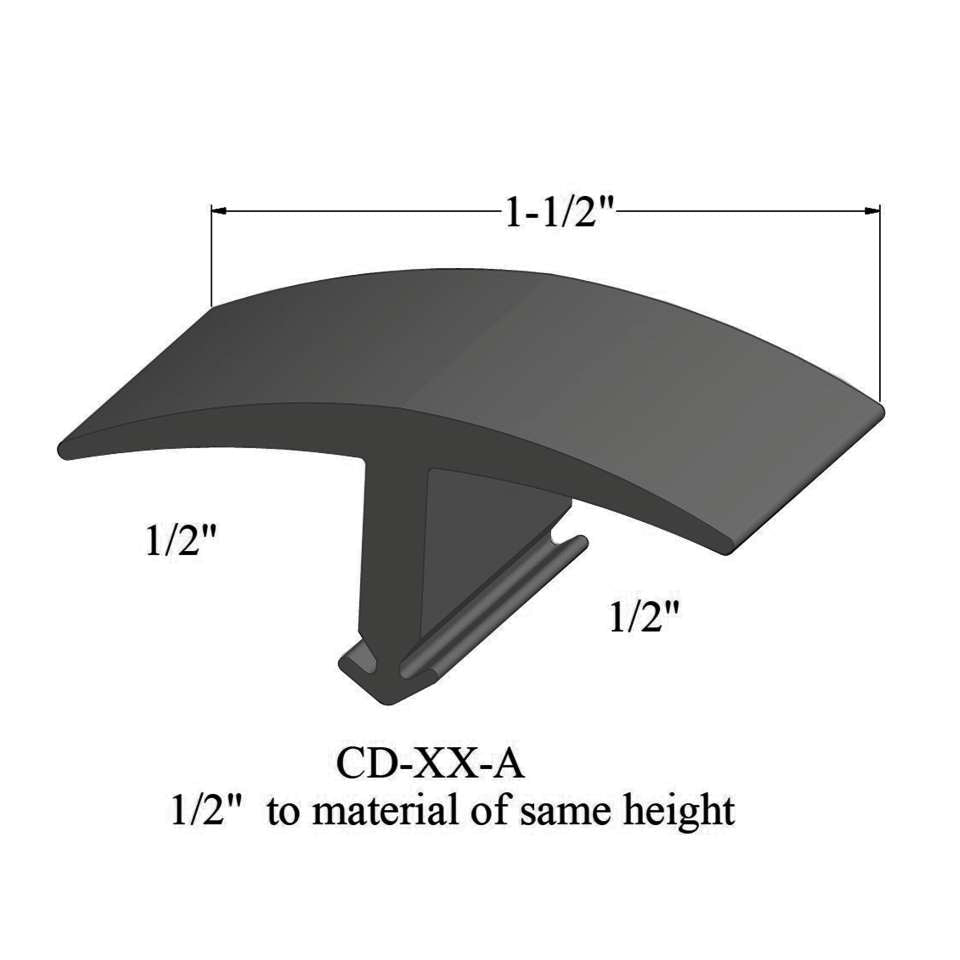 Tarkett - Moulures en T - CD 20 A 1/2" to material of same height #20 Charcoal 12'